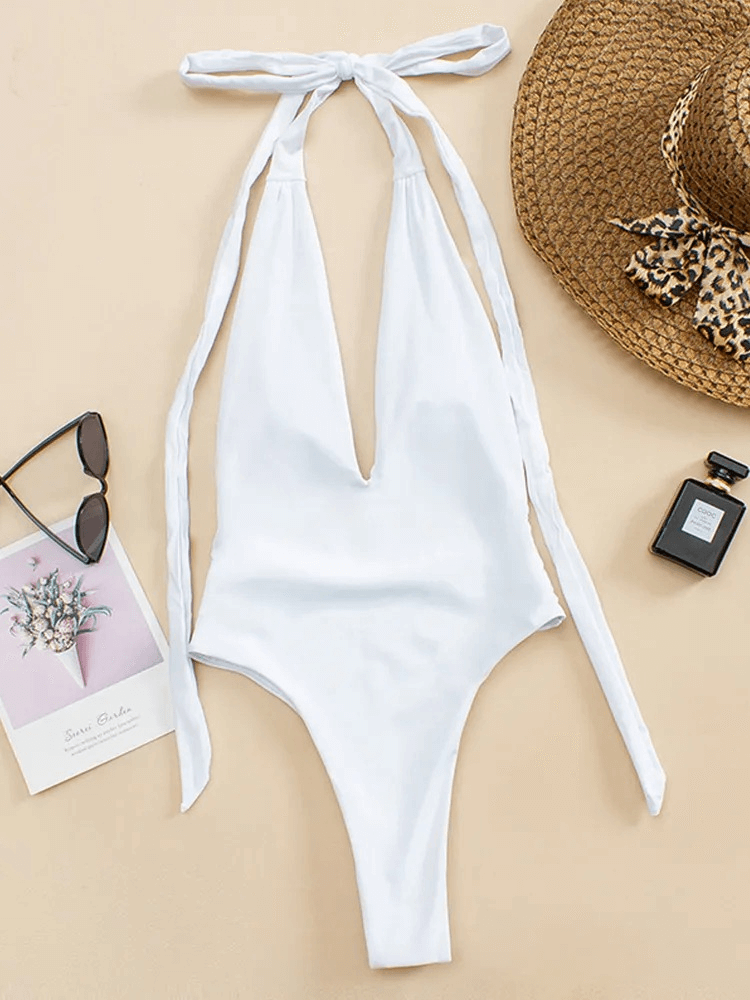 Sexy One Piece Swimsuit for Women with Open Back - SF1723