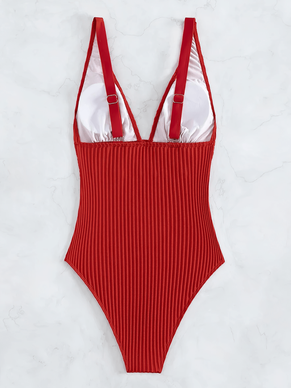 Sexy Ribbed One Piece Swimsuit with Push Up - SF4657
