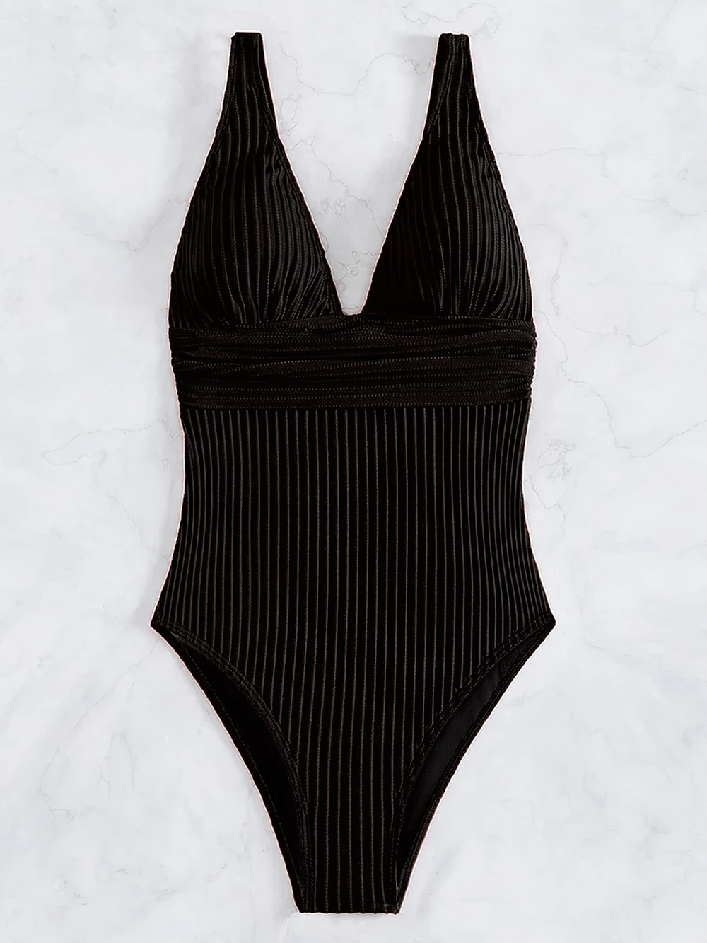 Sexy Ribbed One Piece Swimsuit with Push Up - SF4657