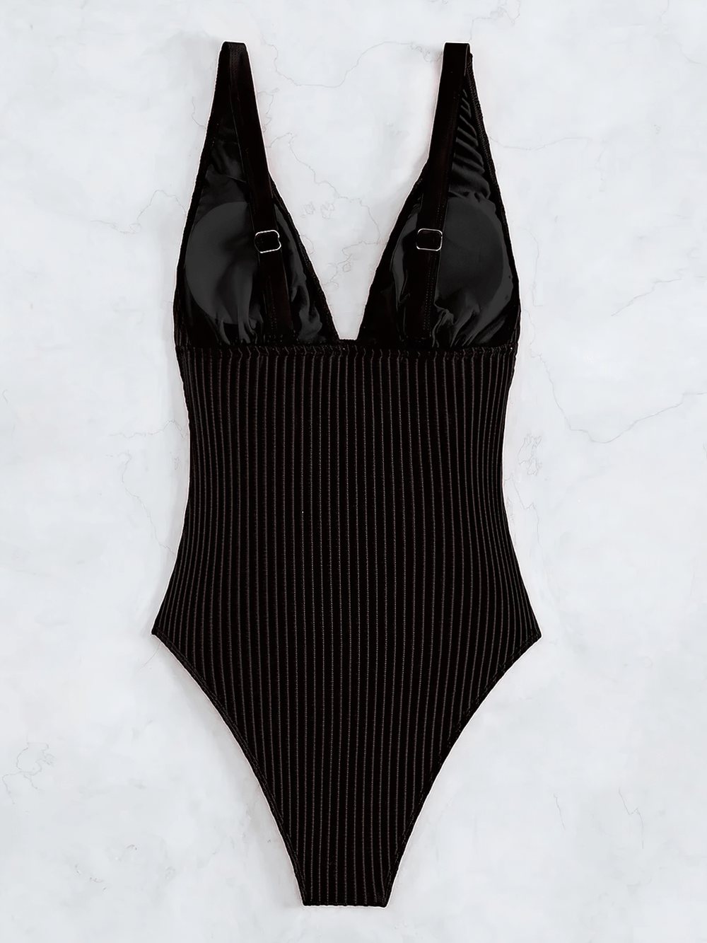 Sexy Ribbed One Piece Swimsuit with Push Up - SF4657