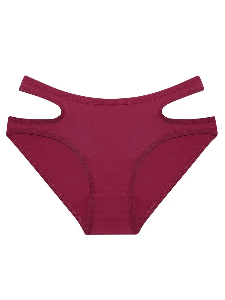 Sexy Solid Color Cotton Panties With Double Strap for Women - SF1595