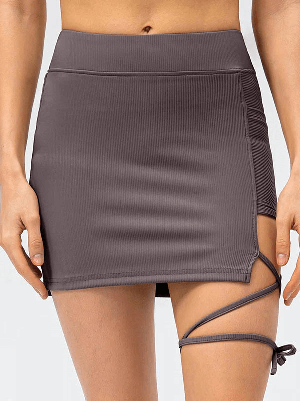 Sexy asymmetrischer Damen-Minirock mit Streifen – SF1847 