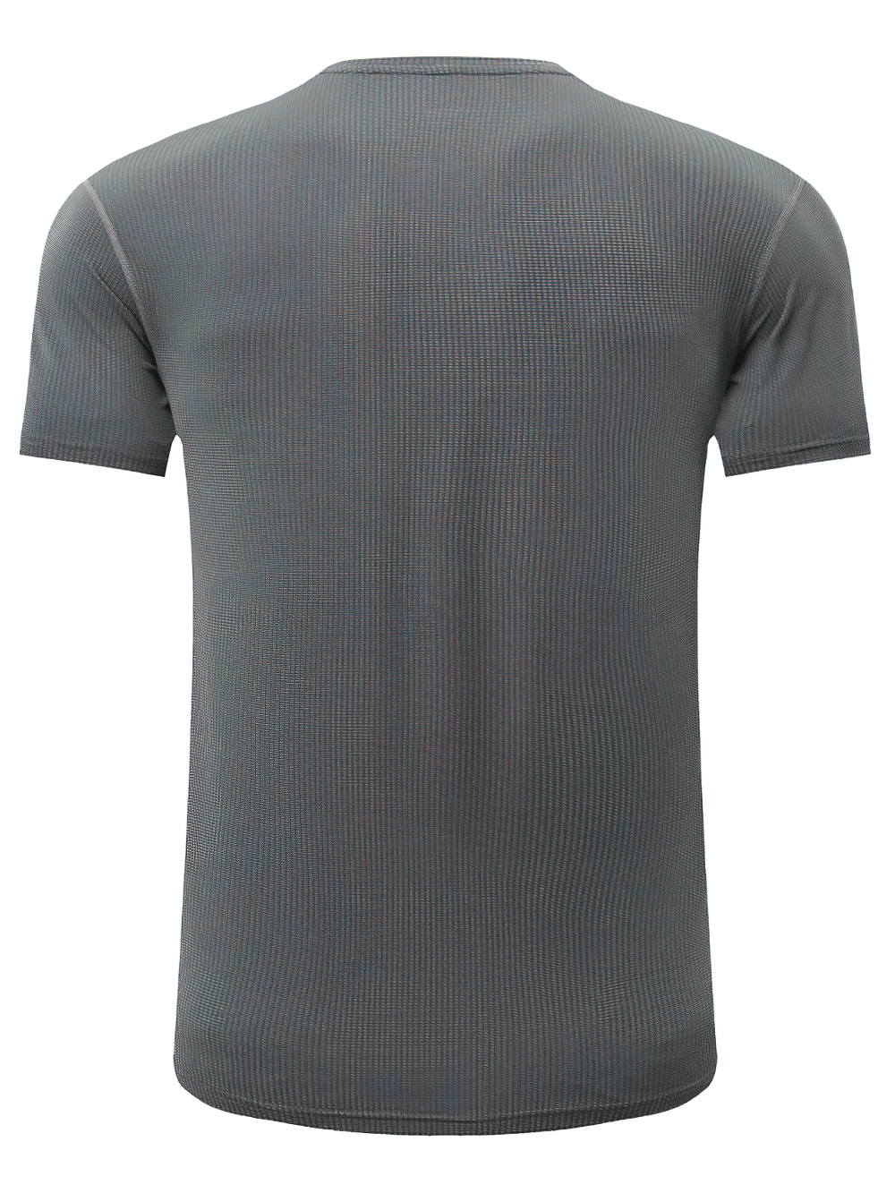 Alt Tag: Short Sleeves Mesh Breathable Training T-Shirt - SF4375 back view, men's quick-dry breathable mesh workout tee for gym, running, training