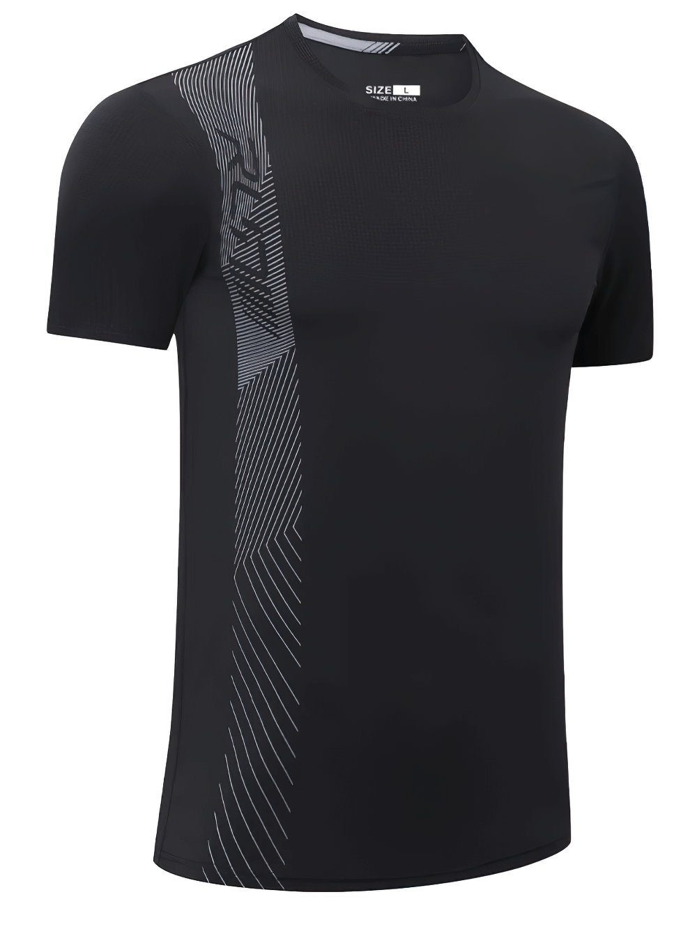 Alt Tag: Short Sleeves Mesh Breathable Training T-Shirt - SF4375 black quick-dry short sleeve mesh workout tee with athletic fit