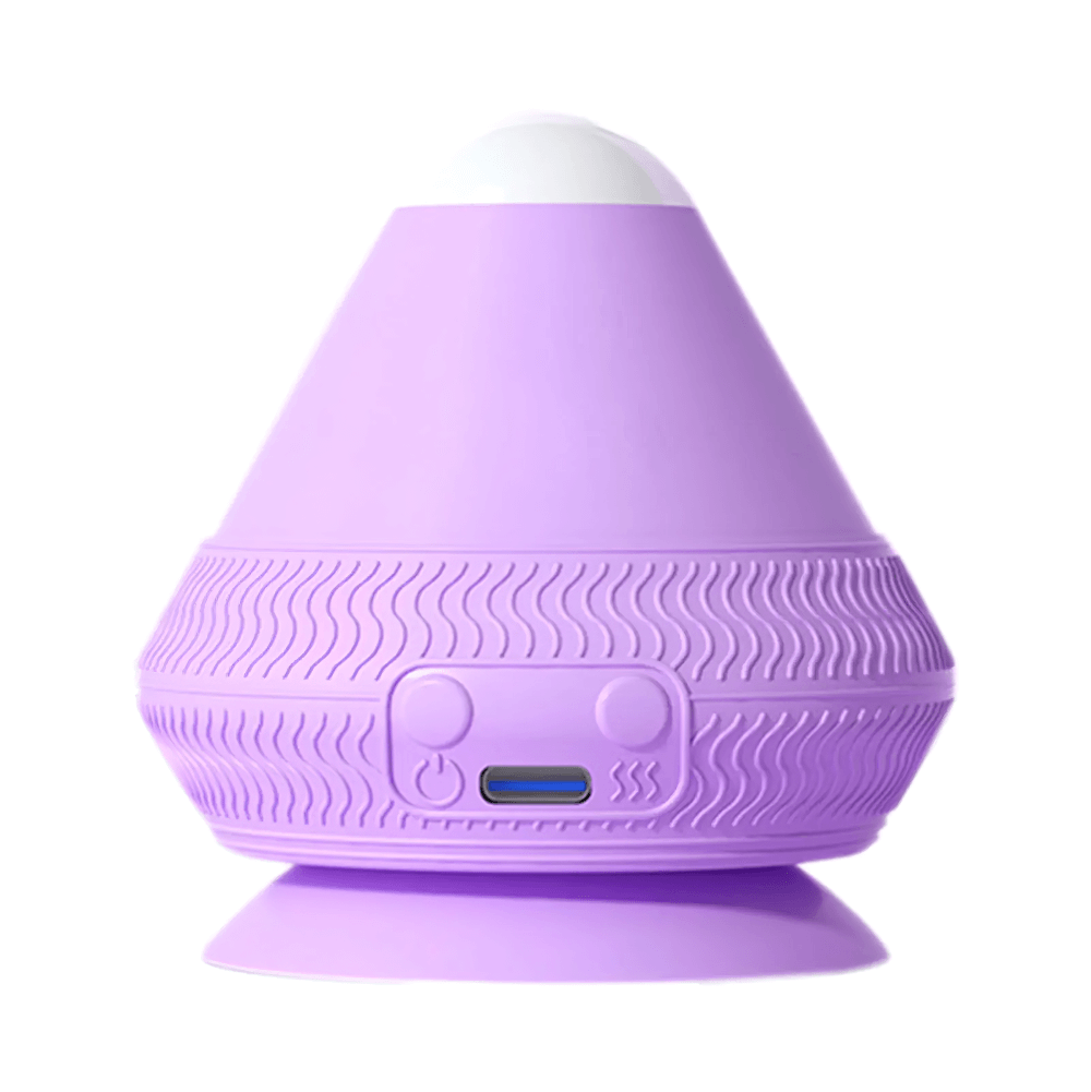 Purple silicone vibrating massage ball for muscle relief, USB rechargeable, SF3244