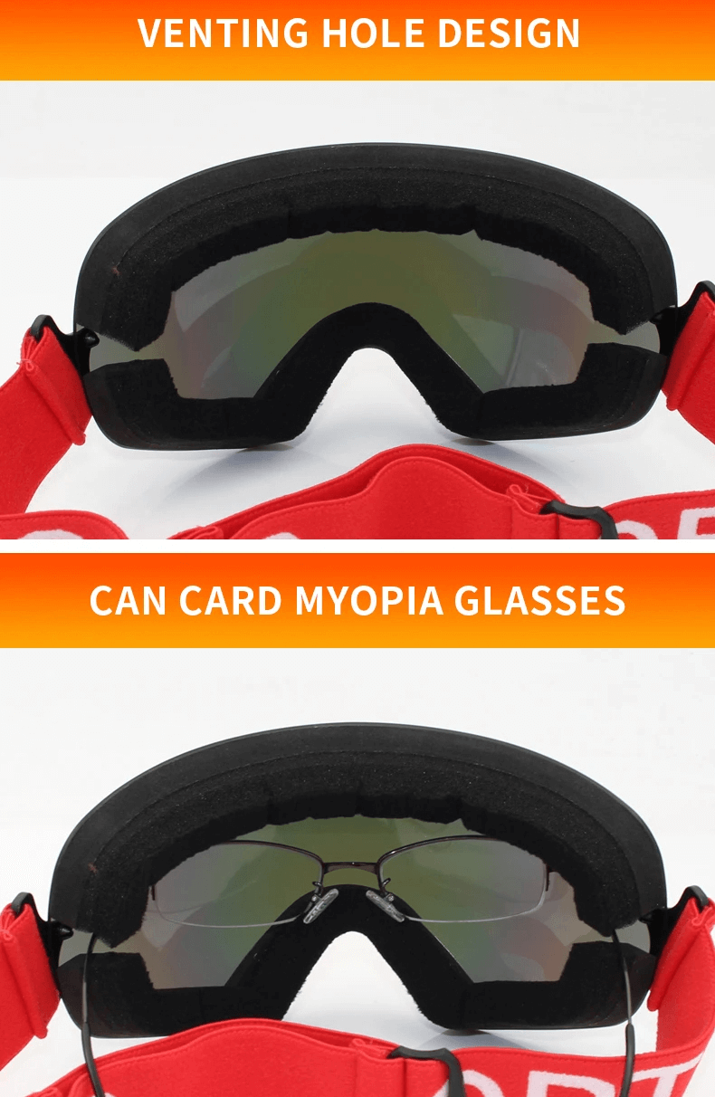 Ski Goggles With Mirror Lens and Anti-Fog UV - SF2208