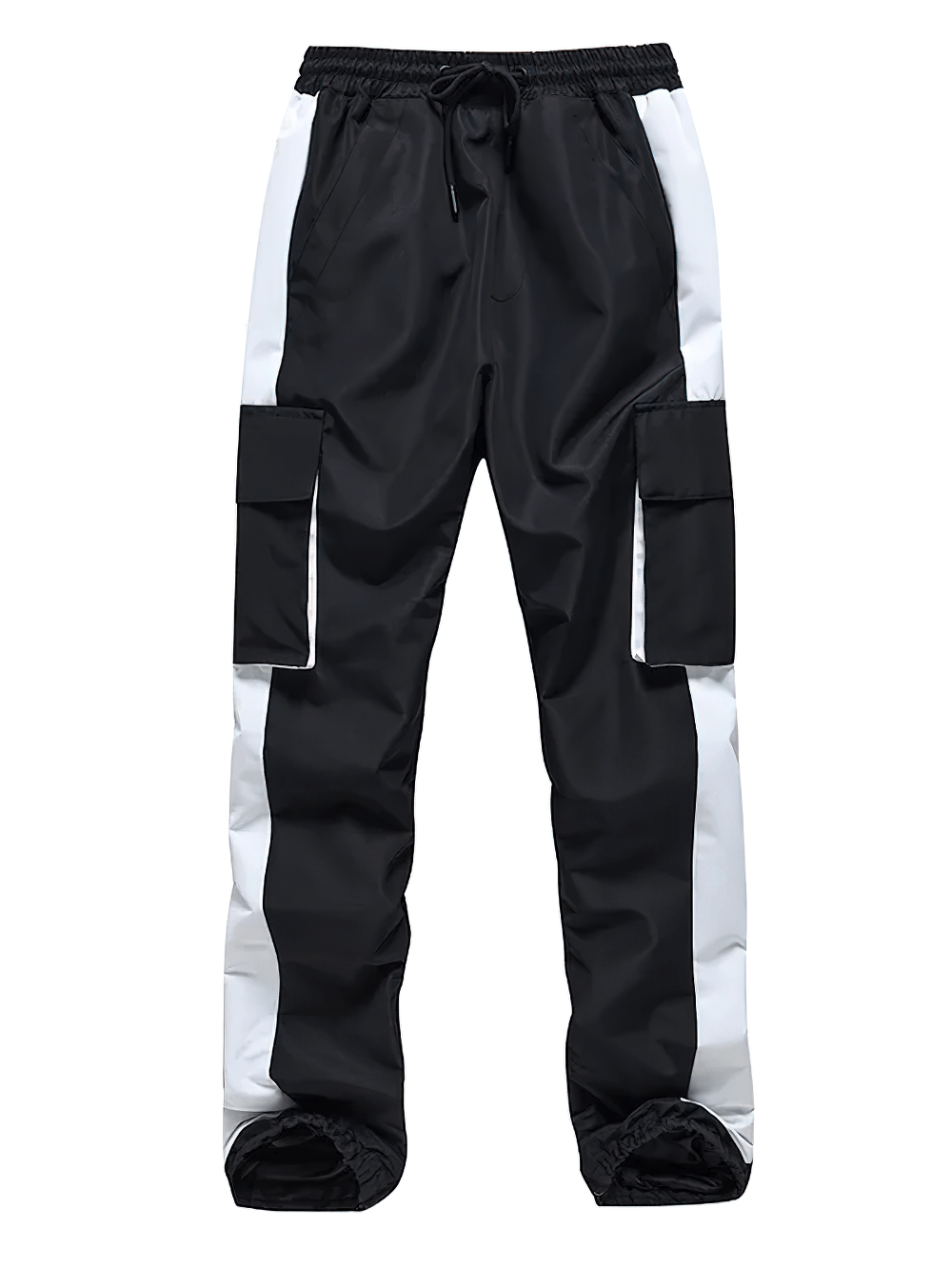Ski Pants with Adjustable Waist And Side Pockets - SF4281 black waterproof insulated ski trousers with side pockets for snowboarding