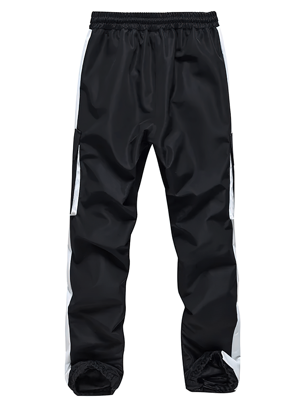 Alt Tag: Ski Pants with Adjustable Waist And Side Pockets - SF4281 waterproof thermal insulated black ski trousers with side pockets