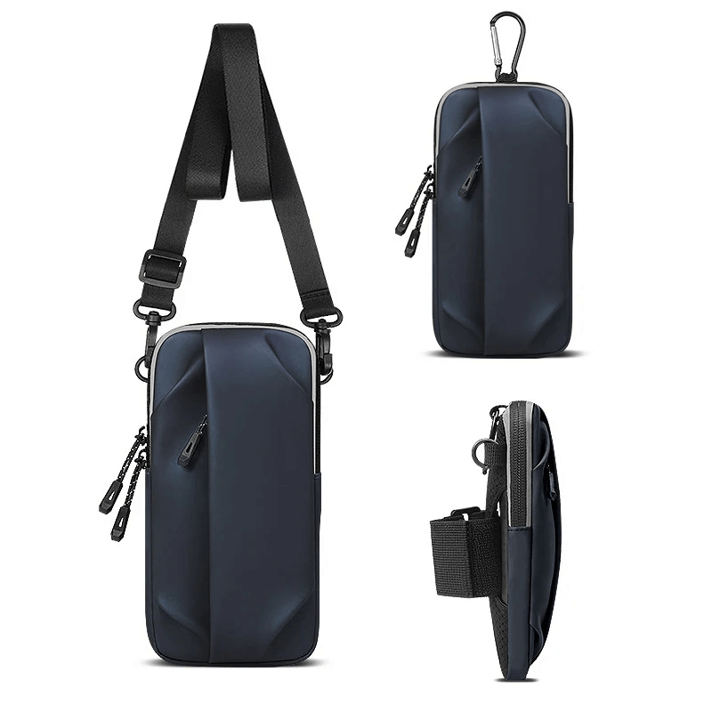 Sleek black multifunctional bag SF2058 with crossbody strap, showcasing modern urban style and spacious design for everyday use.