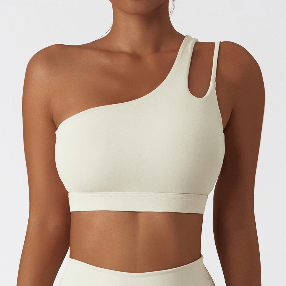 Sleek One-Shoulder Sports Bra for Active Wear - SF2460