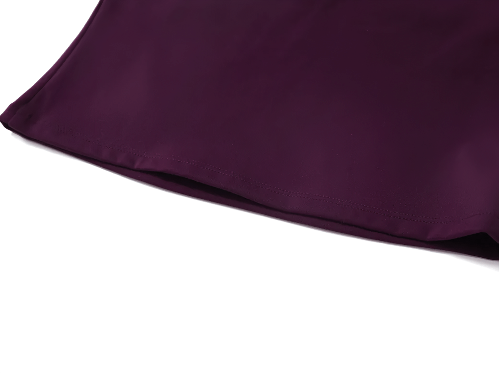 Deep purple sleek square-neck tank top with built-in support for active and casual wear, featuring minimalistic straps and smooth fabric.