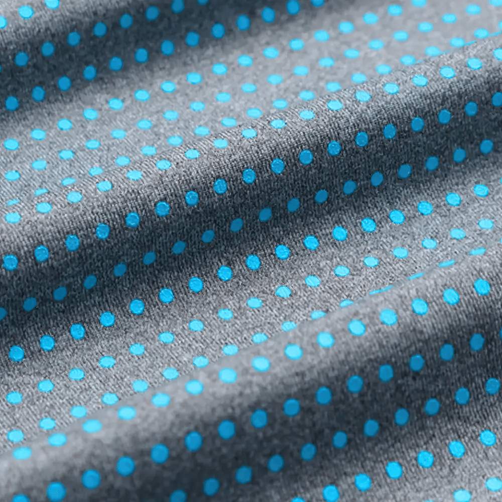 Close-up of fabric texture for Sleeveless Compression Fitness Top for Training - SF4146 in blue and grey.