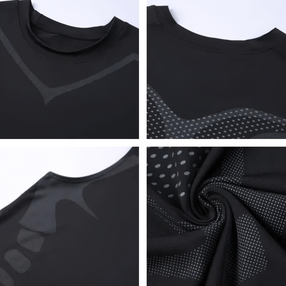 Close-up of Sleeveless Compression Fitness Top for Training - SF4146 fabric and design details
