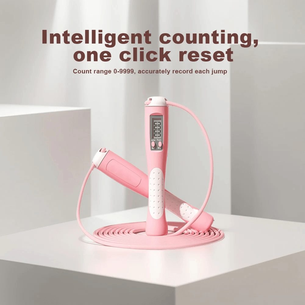 Smart Calorie Count Jump Rope with LCD Display SF3196 for tracking calories, time, and jumps. Perfect for indoor, outdoor workouts.