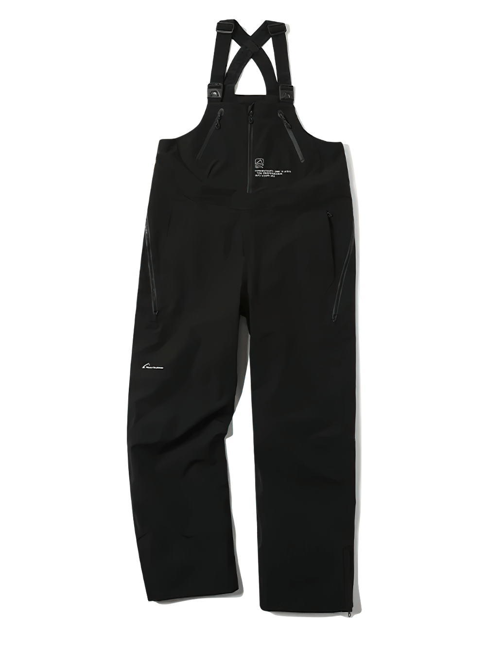 Snowboard bib pants SF2474 with adjustable straps, insulated design, side zippers, powder skirt, and breathable mesh.