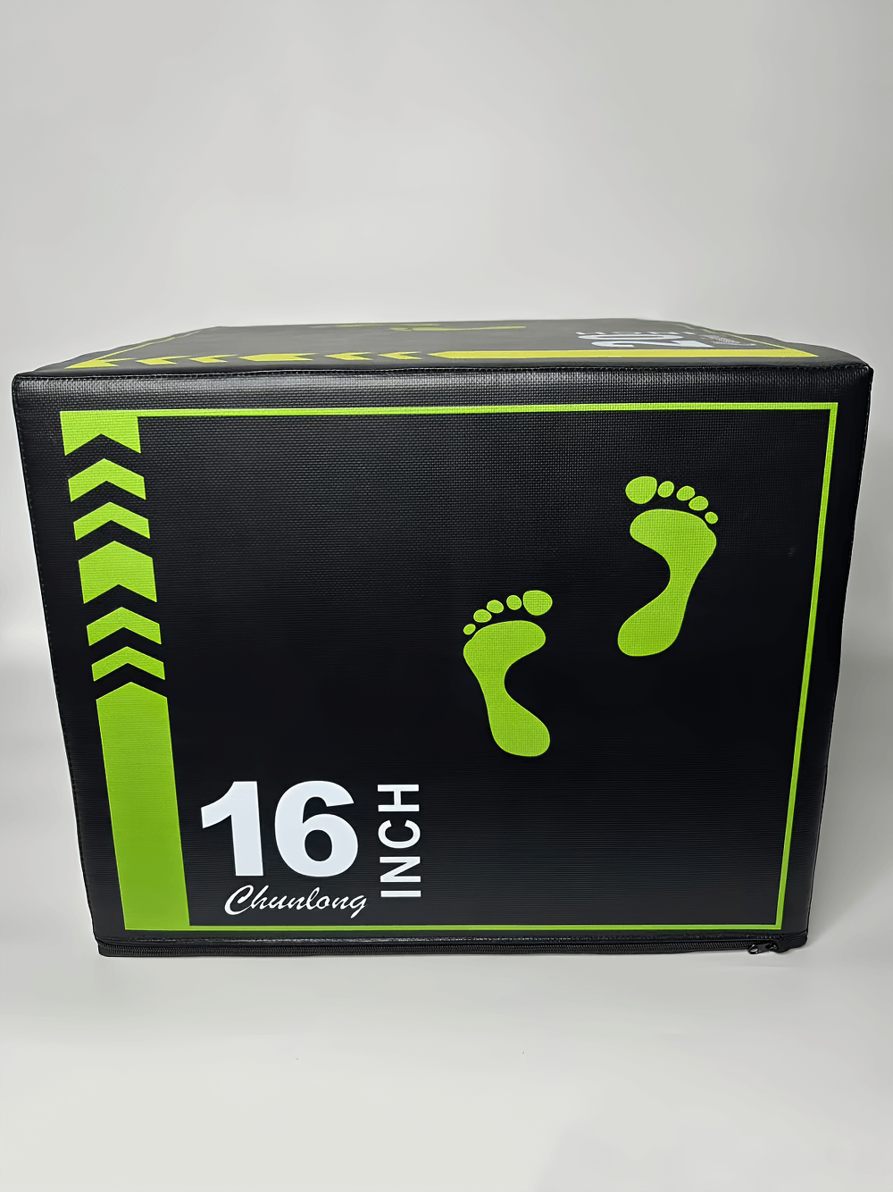 16-inch soft foam plyo box for jump training and workouts with durable cover and adjustable heights.