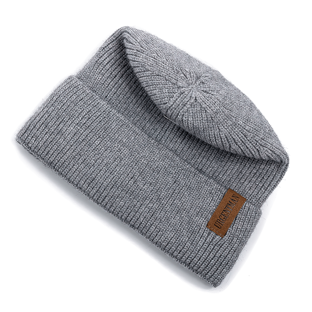 Soft Ribbed Knit Beanie with Fleece Lining - SF2406