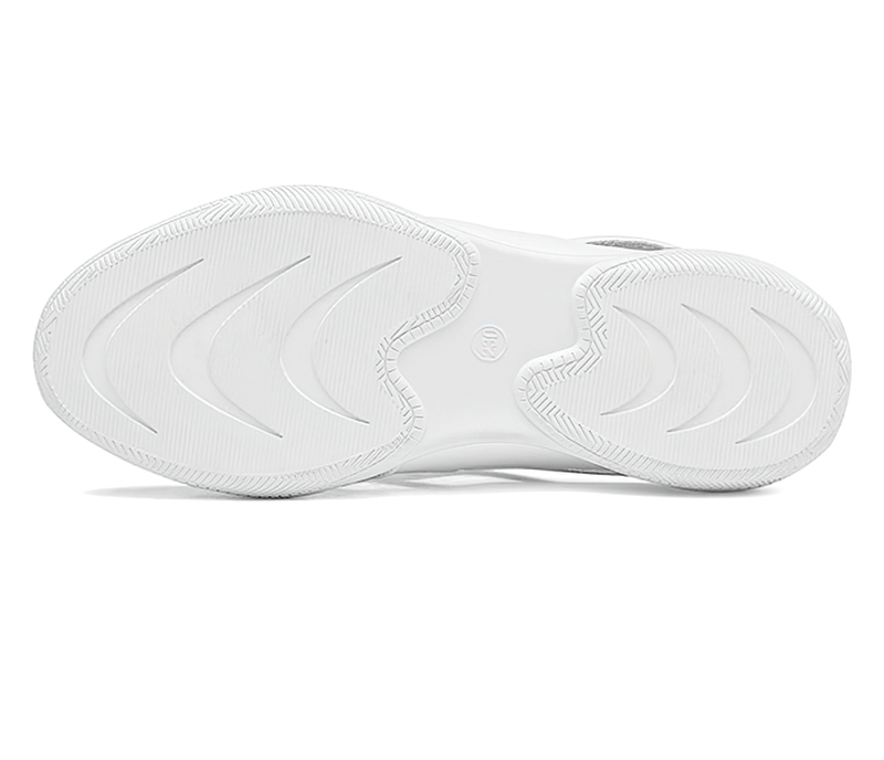 White sole of Soft-soled Breathable Casual Flats Running Shoes SF1320, showing grip pattern and durability for stability.