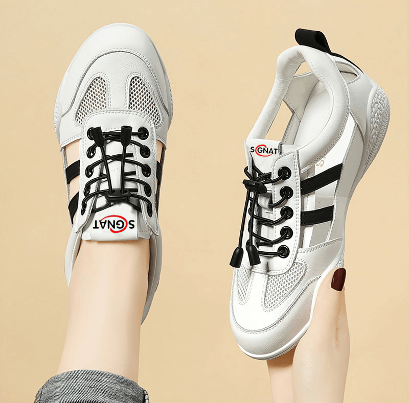 Soft-soled Breathable Casual Flats Running Shoes with Lace-Up - SF1320
