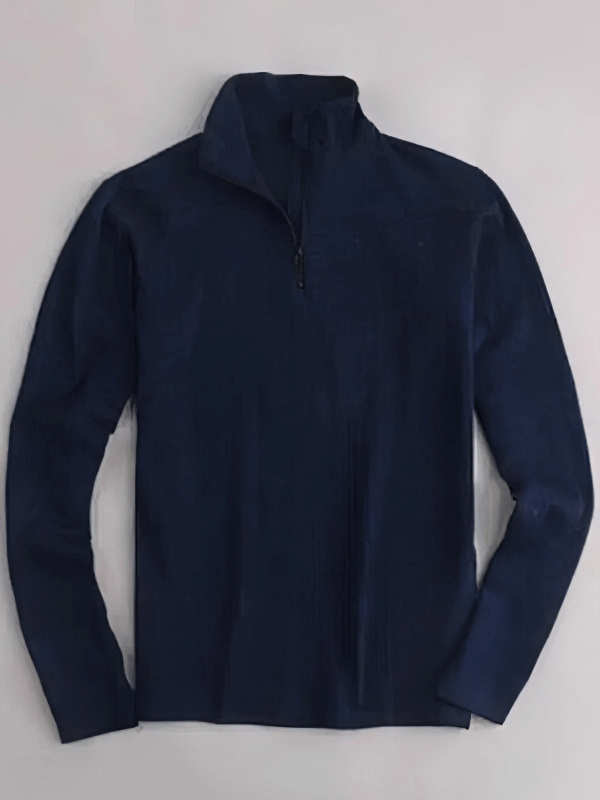 Soft Wool Men's Long Sleeve Zip Up Thermal Underwear - SF1705
