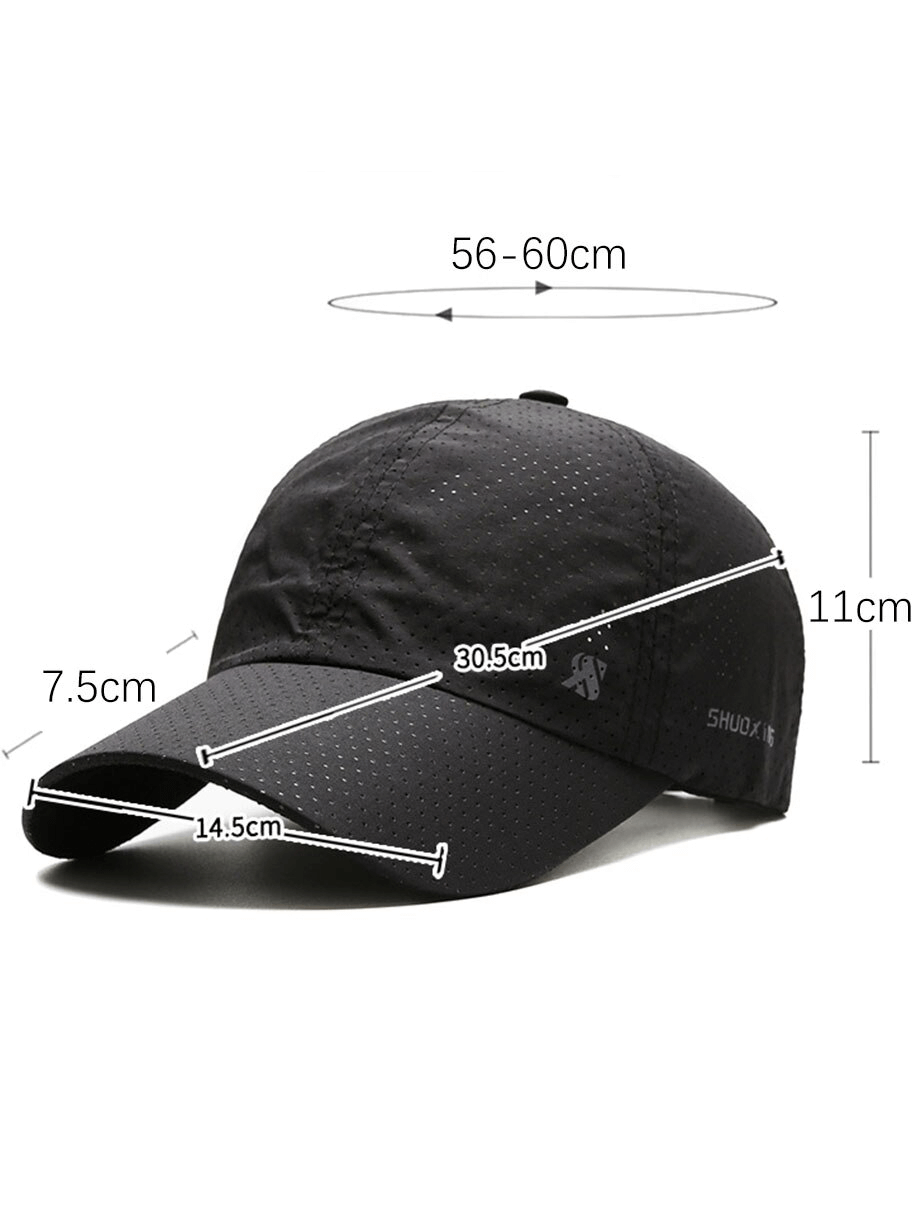 Solid Color Breathable Mesh Baseball Cap / Outdoor Sports Sun Visor - SF1371