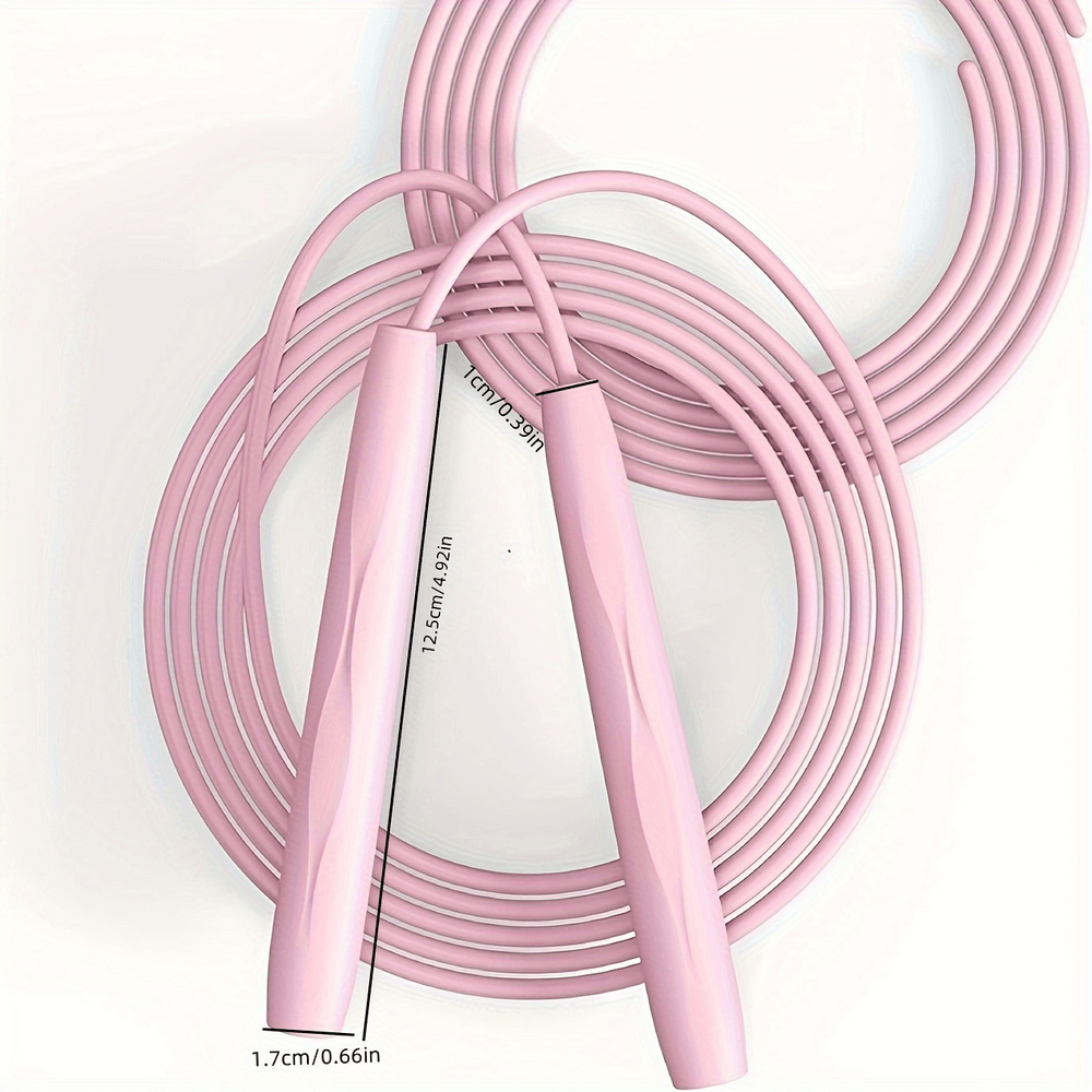 Pink PVC speed skipping rope SF2770 for fitness and weight loss. Adjustable, tangle-free design for rapid exercise and cardio health.