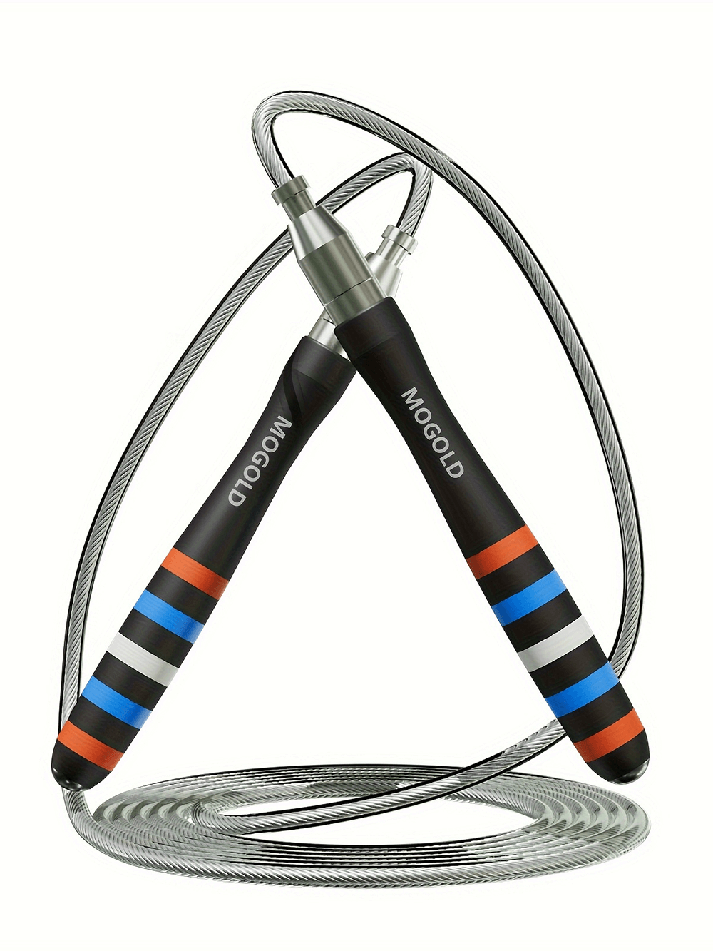 Speed skipping steel wire jump rope for fitness, featuring ergonomic handles and durable design for home workouts and cardio training.