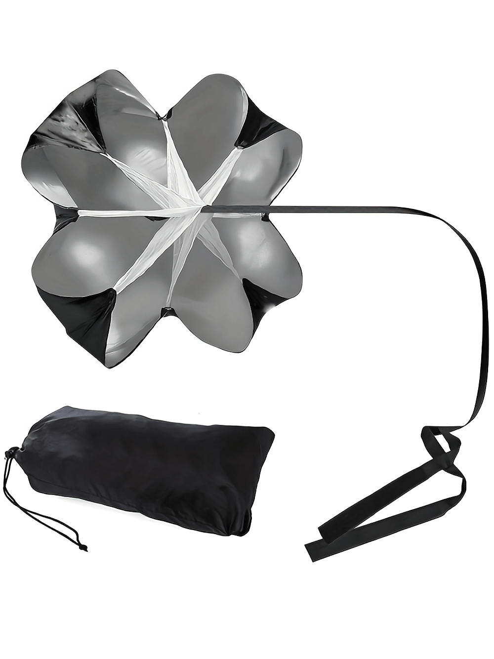 Speed training resistance parachute with adjustable belt, SF2787 for running strength and endurance; includes storage bag.