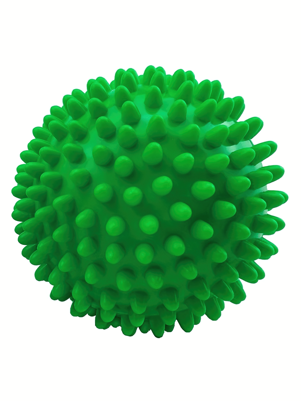 Green spiky massage ball for deep muscle relaxation and tension relief, ideal for yoga and fitness recovery, product code SF2836.