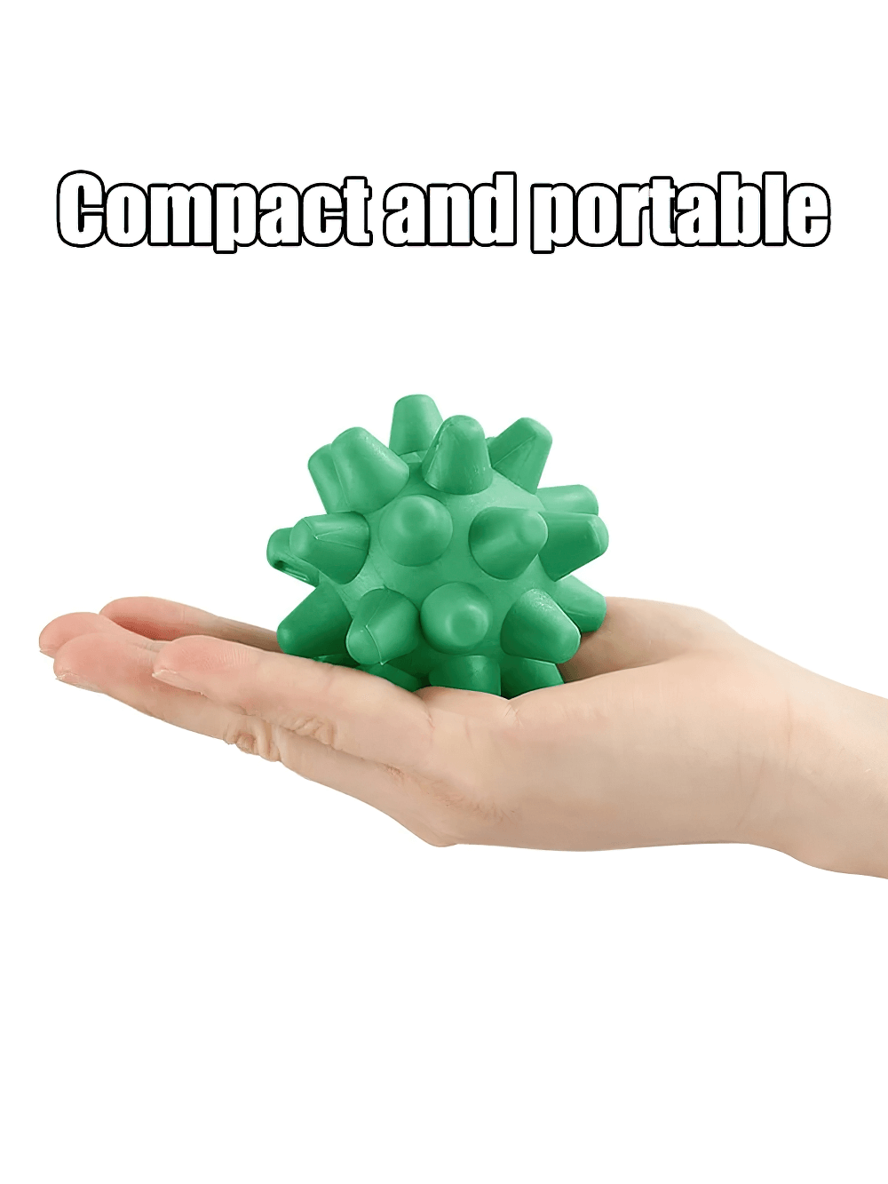 Green Spiky Massage Ball for Foot and Body Relief - Compact Design