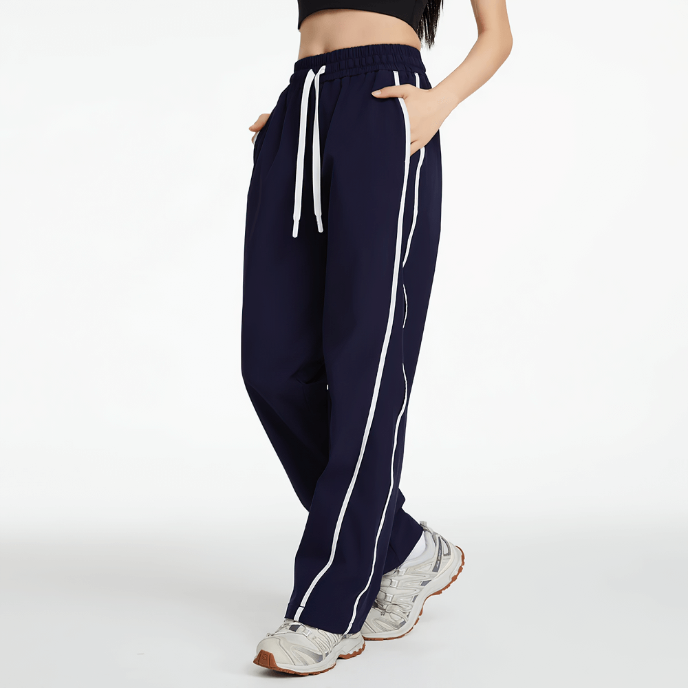 Sport Pants with White Side Stripes and Pockets - SF4274