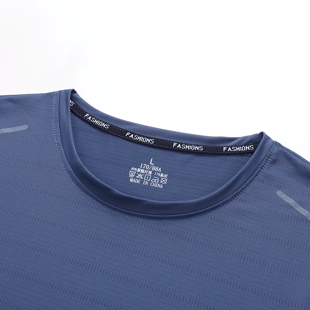 Sports Breathable Lightweight Training Tank - SF4559 close-up view of neckline and fabric texture