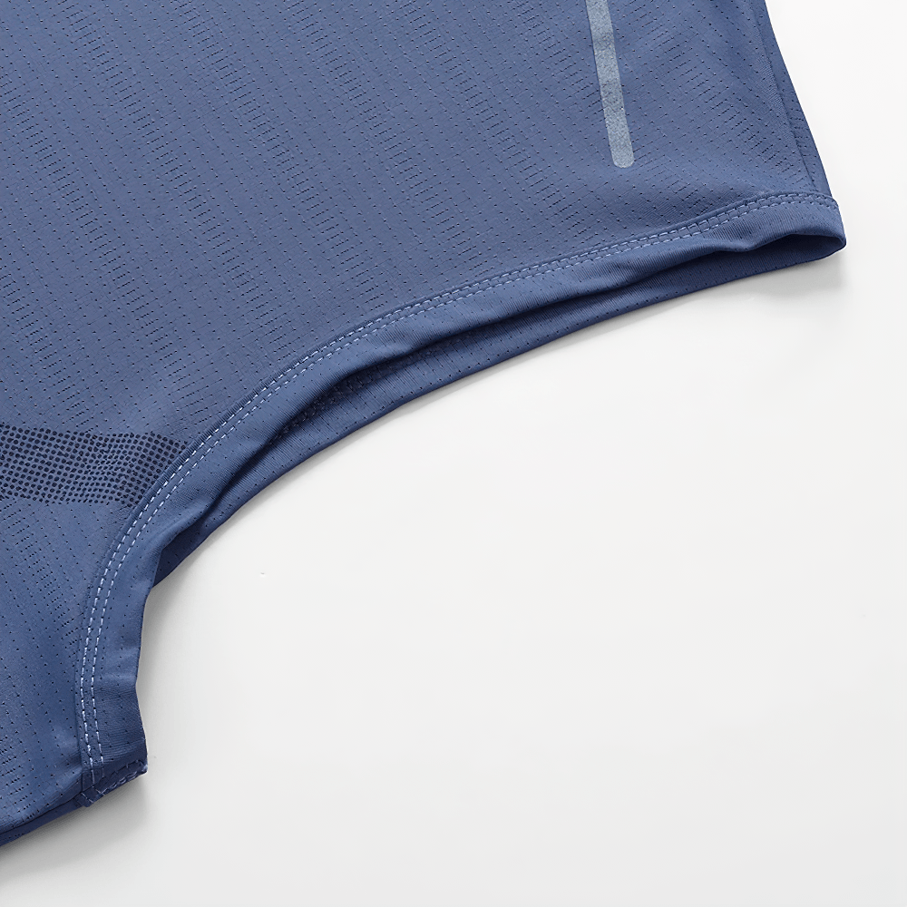 Close-up of Sports Breathable Lightweight Training Tank - SF4559 showing fabric texture and detailing.