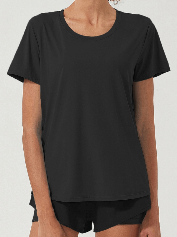 Sports Breathable Women's T-shirt with Slit on Back - SF1548