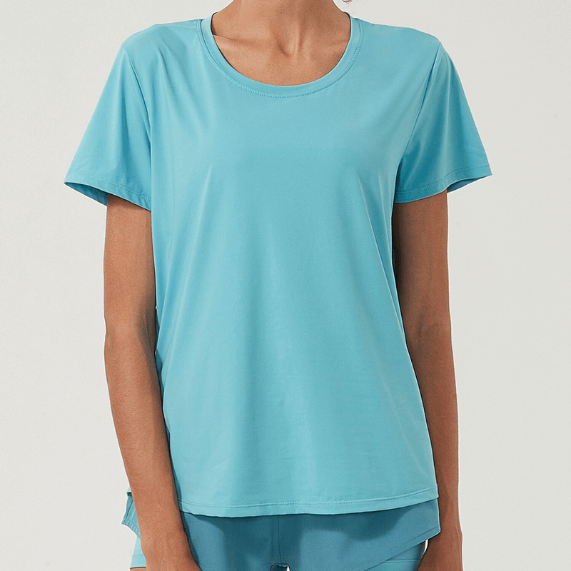 Sports Breathable Women's T-shirt with Slit on Back - SF1548