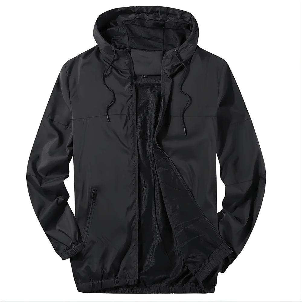 Sports Camo Colorblock Hooded Windbreaker - SF4691