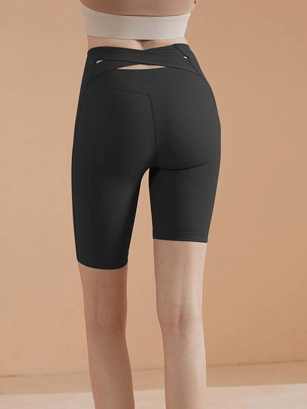 Sports Elastic Women's Fitness Shorts with High Waist - SF1268