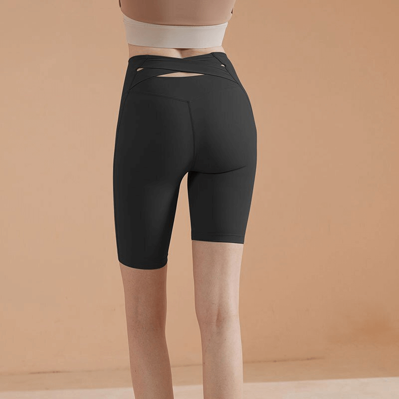 Sportliche elastische Damen-Fitness-Shorts mit hoher Taille – SF1268 