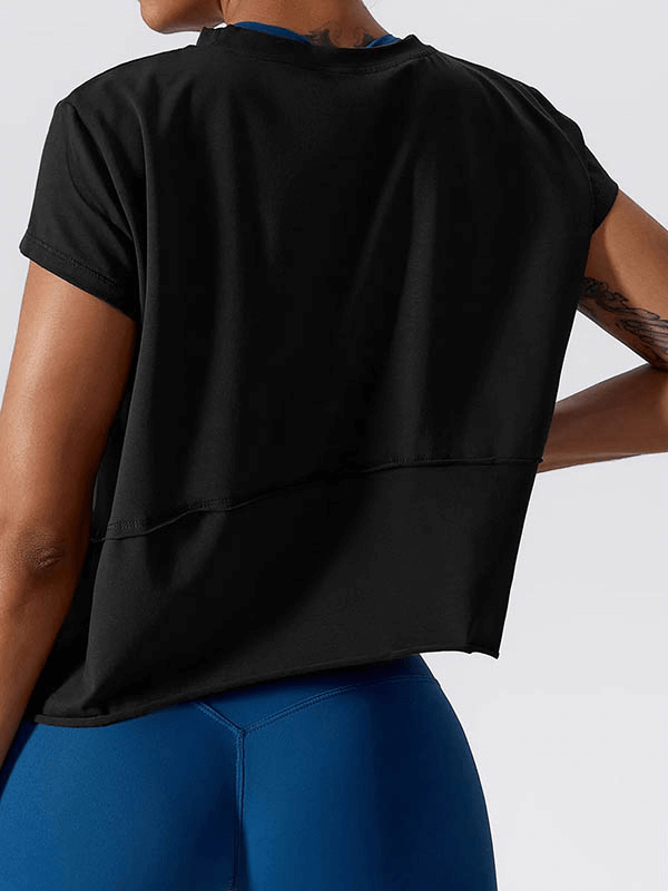 Sportliches, lockeres, schnell trocknendes Crop-T-Shirt für Damen – SF1788 