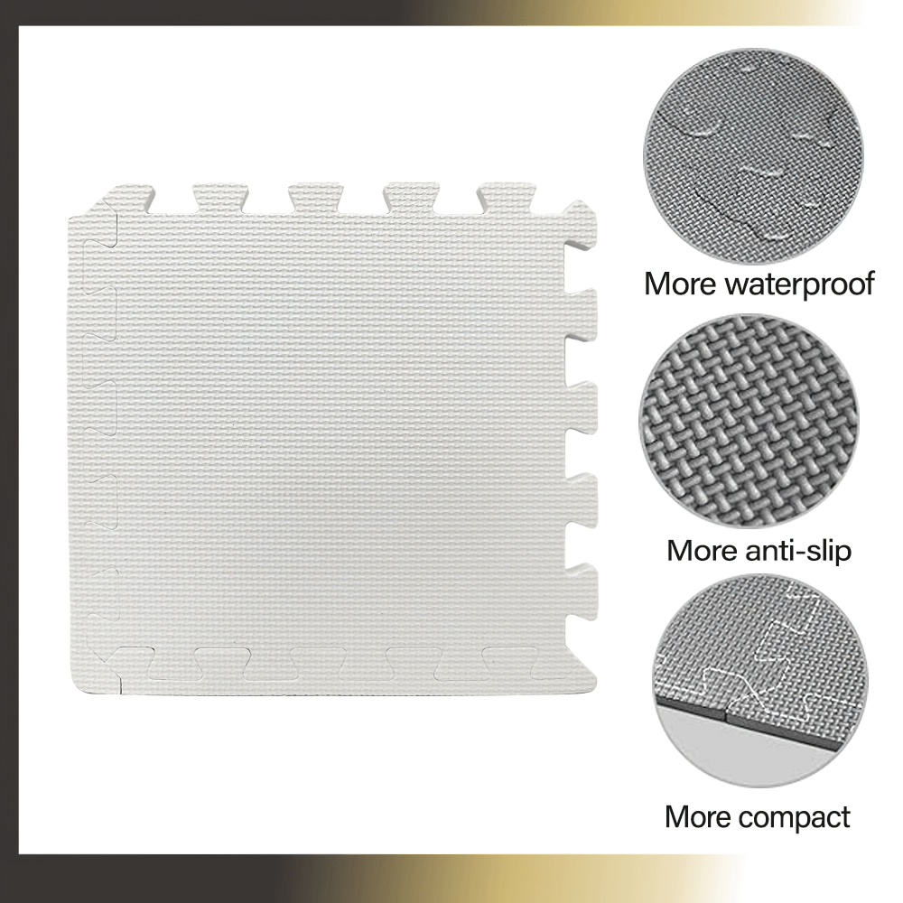 Sports Protection Non-Slip Gym Mat SF3037 with cross pattern and anti-slip, waterproof features for stability during workouts.