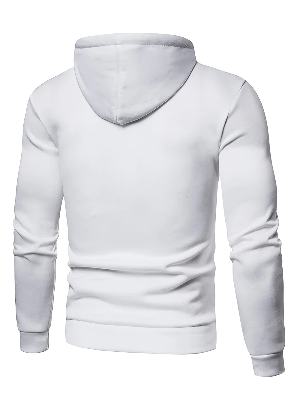 Sports Zip Up Hoodie with Ombre Dot Design - SF4623 back view in sleek white fabric.