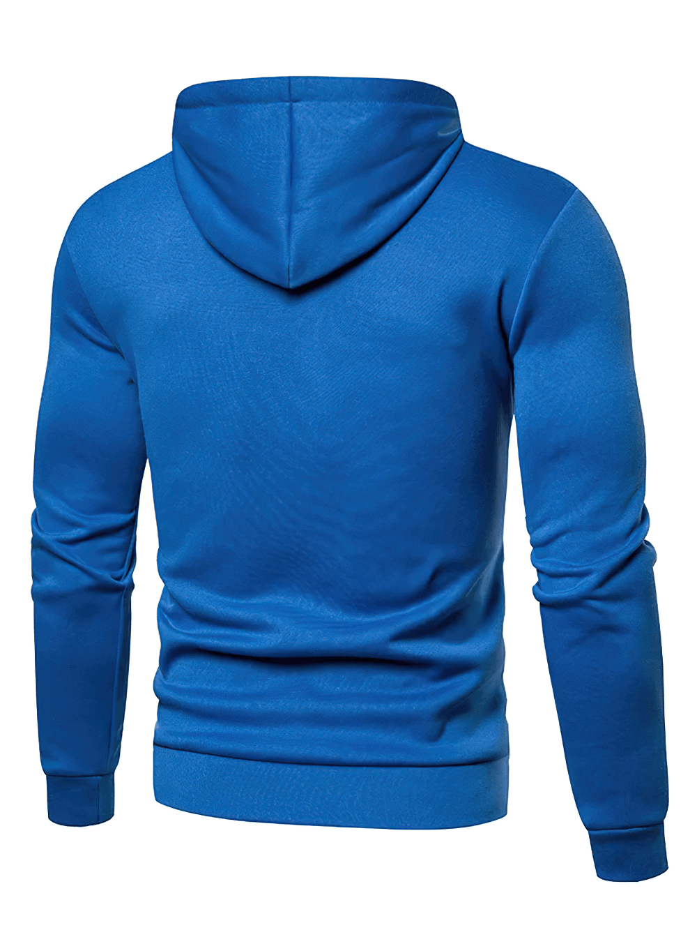 Sports Zip Up Hoodie with Ombre Dot Design - SF4623 in vibrant blue, showcasing the back view with a stylish hood.