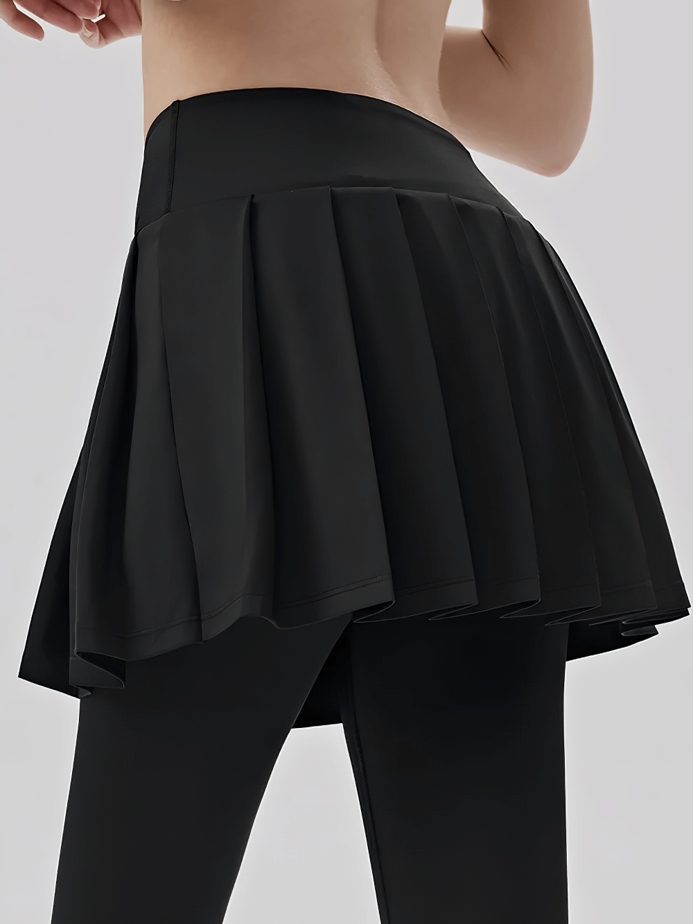 Sporty Pleated Skirt Yoga Leggings for Women - SF4415
