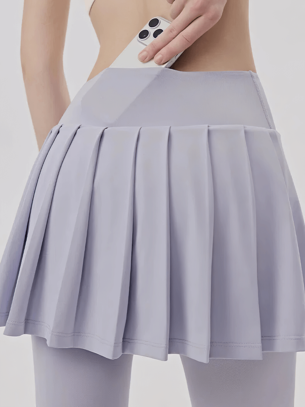 Sporty Pleated Skirt Yoga Leggings for Women - SF4415