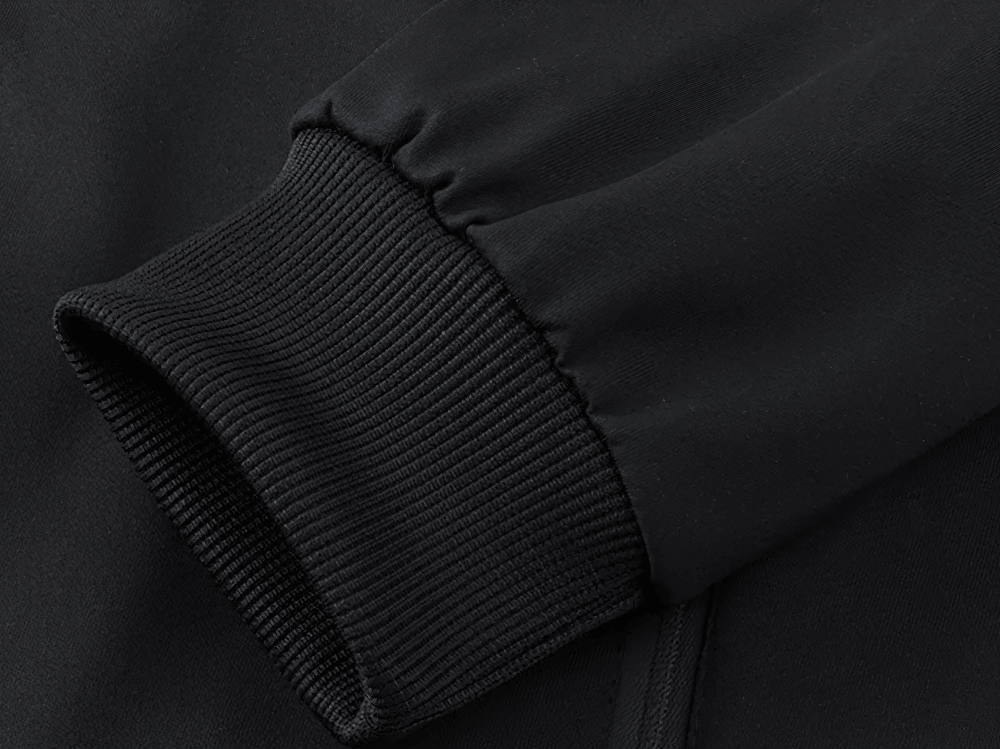 Sporty Stripe Track Jacket Set with Black Joggers - SF4707 close-up of sleeve cuff details.