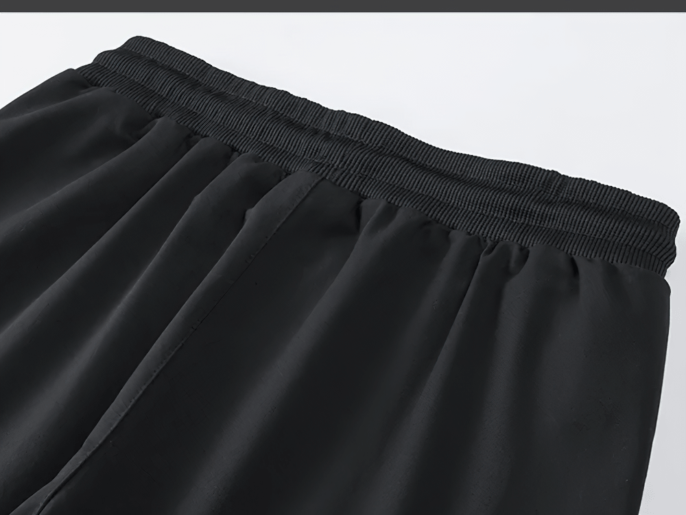 Sporty Stripe Track Jacket Set with Black Joggers - SF4707 close-up of black joggers waistband for comfort and style.