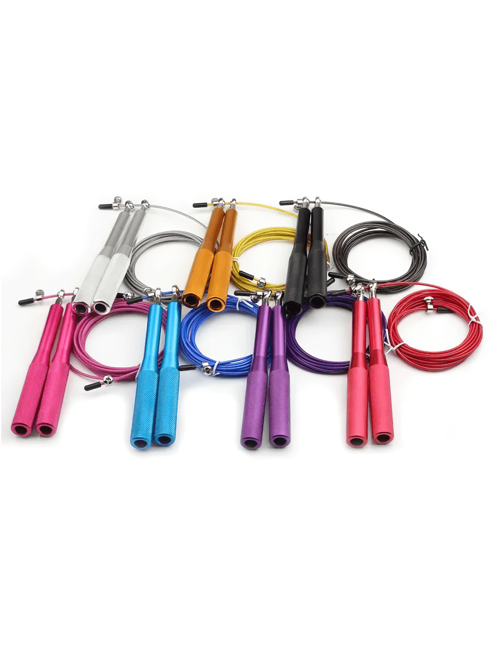 Colorful Steel Wire Jump Rope for Speed Training - SF3499, perfect for CrossFit and high-speed cardio workouts with adjustable lengths.
