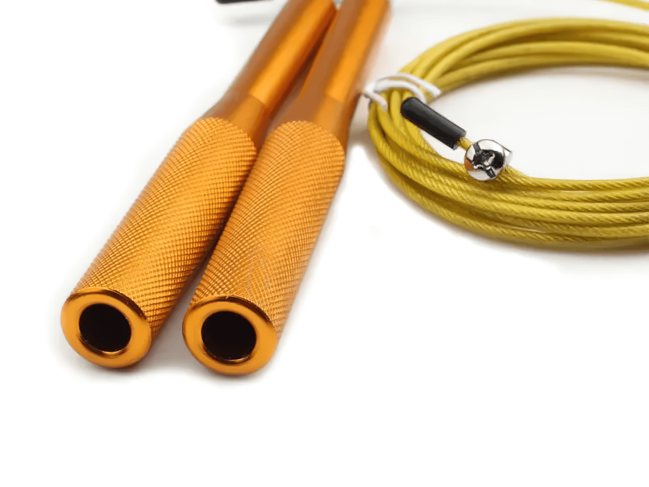 Steel Wire Jump Rope for Speed Training - SF3499 with orange handles and yellow cable for MMA and gym workouts