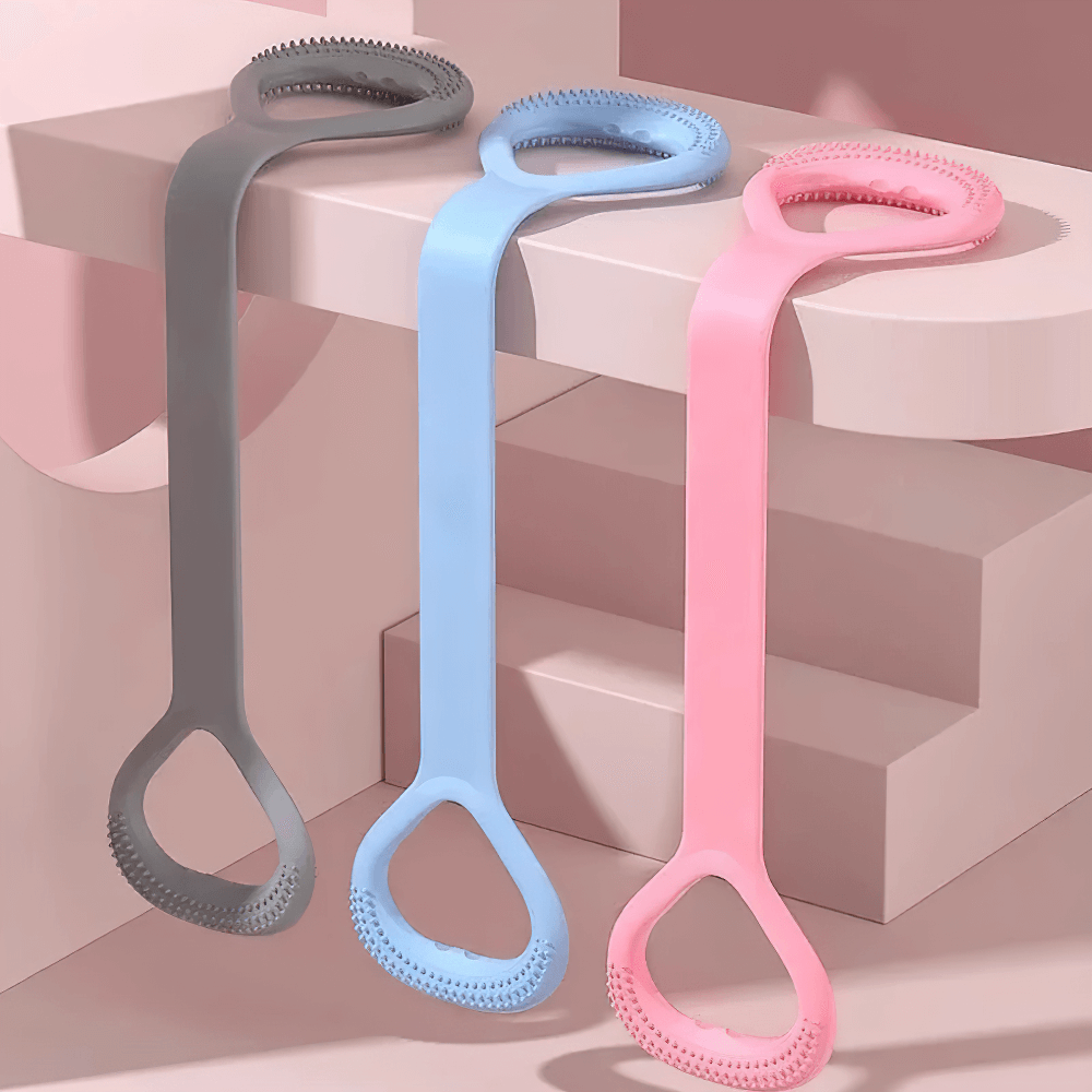 Colorful stretch bands for yoga and strength training with ergonomic handles. Ideal for flexibility, muscle toning, and posture correction.