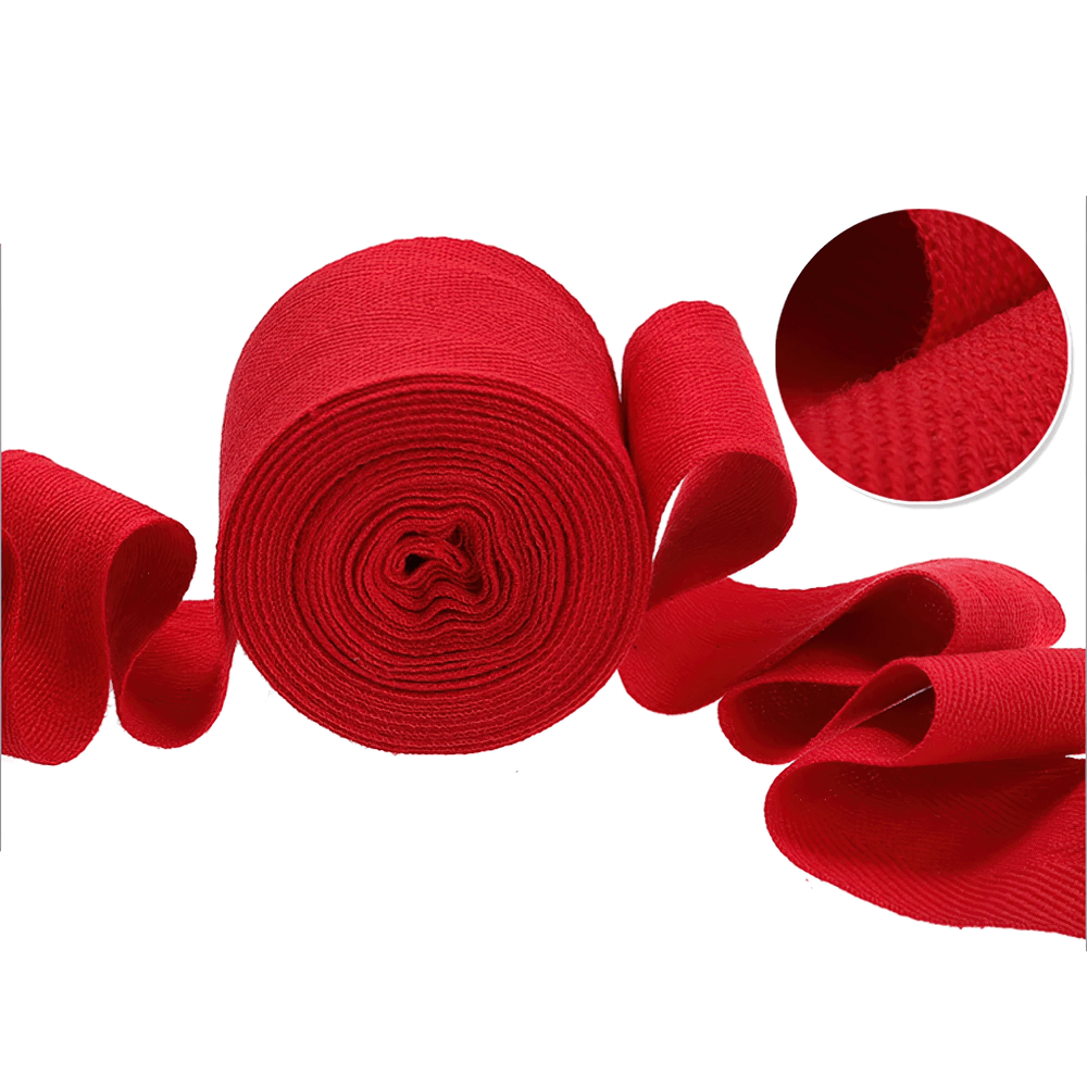 Red stretchable boxing hand wrap SF3089 for wrist protection and support, ideal for boxing, kickboxing, MMA training.